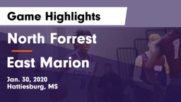 North Forrest  vs East Marion  Game Highlights - Jan. 30, 2020