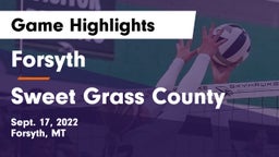 Forsyth  vs Sweet Grass County  Game Highlights - Sept. 17, 2022