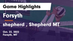 Forsyth  vs shepherd , Shepherd MT Game Highlights - Oct. 22, 2022