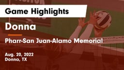 Donna  vs Pharr-San Juan-Alamo Memorial  Game Highlights - Aug. 20, 2022