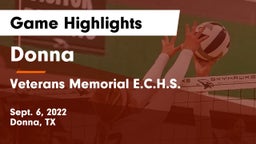 Donna  vs Veterans Memorial E.C.H.S. Game Highlights - Sept. 6, 2022