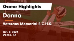 Donna  vs Veterans Memorial E.C.H.S. Game Highlights - Oct. 8, 2022