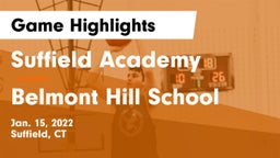 Suffield Academy vs Belmont Hill School Game Highlights - Jan. 15, 2022