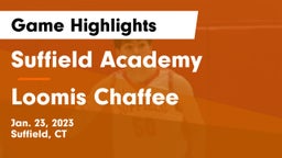 Suffield Academy vs Loomis Chaffee Game Highlights - Jan. 23, 2023