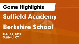 Suffield Academy vs Berkshire  School Game Highlights - Feb. 11, 2023