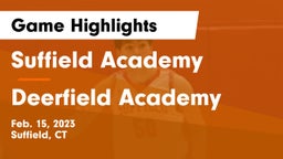Suffield Academy vs Deerfield Academy  Game Highlights - Feb. 15, 2023