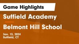 Suffield Academy vs Belmont Hill School Game Highlights - Jan. 13, 2024