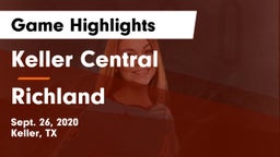 Keller Central  vs Richland Game Highlights - Sept. 26, 2020