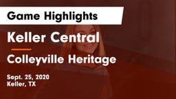 Keller Central  vs Colleyville Heritage  Game Highlights - Sept. 25, 2020