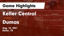 Keller Central  vs Dumas Game Highlights - Aug. 14, 2021