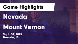 Nevada  vs Mount Vernon  Game Highlights - Sept. 30, 2023