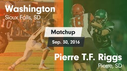 Matchup: Washington High vs. Pierre T.F. Riggs  2016