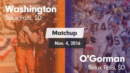 Matchup: Washington High vs. O'Gorman  2016