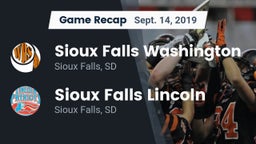 Recap: Sioux Falls Washington  vs. Sioux Falls Lincoln  2019