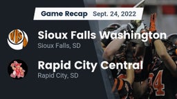 Recap: Sioux Falls Washington  vs. Rapid City Central  2022