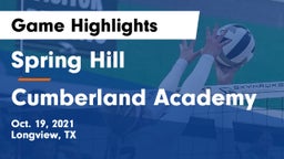 Spring Hill  vs Cumberland Academy Game Highlights - Oct. 19, 2021