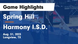 Spring Hill  vs Harmony I.S.D. Game Highlights - Aug. 31, 2023