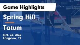 Spring Hill  vs Tatum  Game Highlights - Oct. 24, 2023