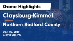 Claysburg-Kimmel  vs Northern Bedford County  Game Highlights - Dec. 20, 2019