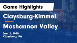 Claysburg-Kimmel  vs Moshannon Valley  Game Highlights - Jan. 2, 2020