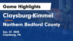 Claysburg-Kimmel  vs Northern Bedford County  Game Highlights - Jan. 27, 2020