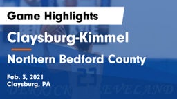 Claysburg-Kimmel  vs Northern Bedford County  Game Highlights - Feb. 3, 2021