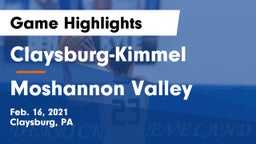 Claysburg-Kimmel  vs Moshannon Valley  Game Highlights - Feb. 16, 2021