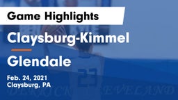 Claysburg-Kimmel  vs Glendale  Game Highlights - Feb. 24, 2021