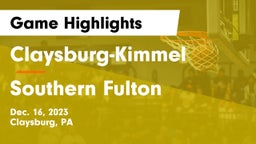 Claysburg-Kimmel  vs Southern Fulton Game Highlights - Dec. 16, 2023