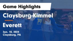 Claysburg-Kimmel  vs Everett  Game Highlights - Jan. 10, 2024