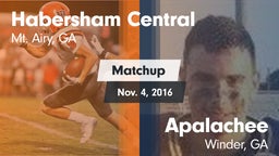 Matchup: Habersham Central vs. Apalachee  2016