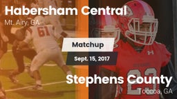 Matchup: Habersham Central vs. Stephens County  2017