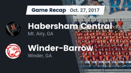 Recap: Habersham Central vs. Winder-Barrow  2017