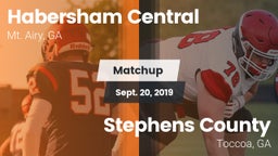 Matchup: Habersham Central vs. Stephens County  2019