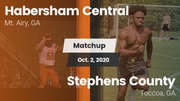 Matchup: Habersham Central vs. Stephens County  2020