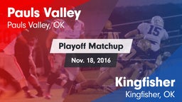 Matchup: Pauls Valley High vs. Kingfisher  2016