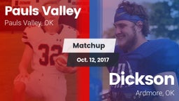 Matchup: Pauls Valley High vs. Dickson  2017