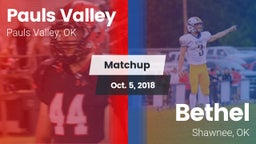Matchup: Pauls Valley High vs. Bethel  2018