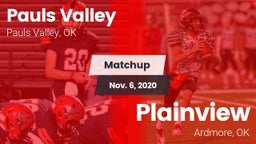 Matchup: Pauls Valley High vs. Plainview  2020