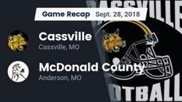 Recap: Cassville  vs. McDonald County  2018