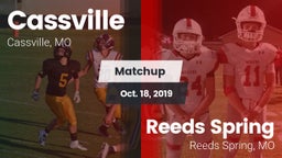 Matchup: Cassville High vs. Reeds Spring  2019