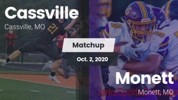 Matchup: Cassville High vs. Monett  2020