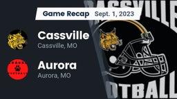 Recap: Cassville  vs. Aurora  2023