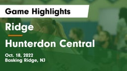Ridge  vs Hunterdon Central  Game Highlights - Oct. 18, 2022