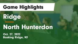 Ridge  vs North Hunterdon  Game Highlights - Oct. 27, 2022