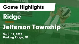 Ridge  vs Jefferson Township  Game Highlights - Sept. 11, 2023