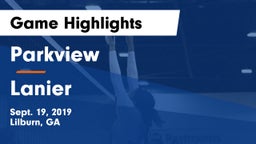 Parkview  vs Lanier  Game Highlights - Sept. 19, 2019