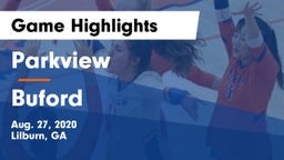 Parkview  vs Buford Game Highlights - Aug. 27, 2020