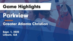 Parkview  vs Greater Atlanta Christian  Game Highlights - Sept. 1, 2020