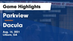 Parkview  vs Dacula  Game Highlights - Aug. 14, 2021